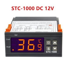 STC-1000 STC-3028 디지털 습도계 컨트롤러 온도계 센서 히터 쿨러 12V/24V/220V, CHINA_STC-1000 DC12V, 05 STC-1000 DC12V, 01 CHINA