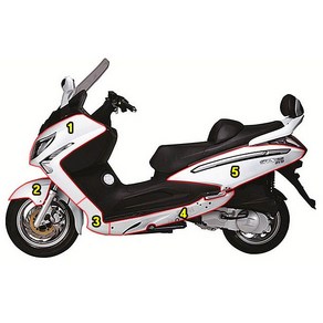 SYM 에스와이엠 보이저 보이져 에보 신형 GTS EVO GTS125 125CC - 카울세트 커버세트 한대분 1SET 색상들어가는부분전체 / GTS - 커버세트 (색상선택)