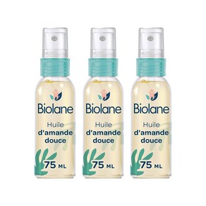 Biolane 비올란 베이비 스위트 아몬드 바디 오일 스프레이 75ml 3팩, 3개