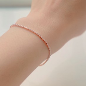 [당일/순은]큐빅 체인 실버925 은팔찌 bui bracelet