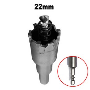 블랙불 육각 임팩 초경 홀쏘 기리 22mm 홀커터 홀컷터 구멍 관통 타입, 1개