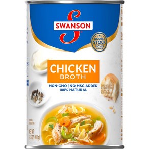 Swanson 스완슨 치킨 브로스 치킨스톡 닭육수 통조림 14.5oz(411g) 6팩, 411g, 6개