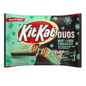 KIT KAT DUOS Mint and Dak Chocolate 킷캣 민트 다크 초콜릿 249g, 1개