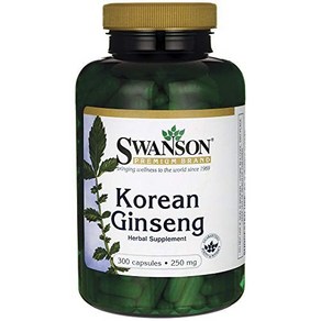 Swanson 스완슨 Koean Ginseng 코리안 진생 고려인삼 250mg 300캡슐, 300정, 1개, 300정