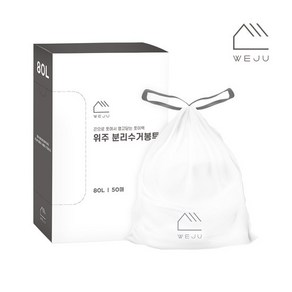 [위주]끈으로 쪼이는 쪼이백 분리수거 비닐봉투 80L 50매, 50개