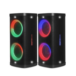 MPT-SET-A 600W 블루투스 이동식앰프 충전식앰프 휴대용 행사 버스킹 LED조명 TWS기능 4옴