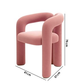 등받이 화장대 의자 5컬러 폭신한 패브릭 스툴 모던, 소프트 핑크 (수입 프로스티드 벨벳), 1개