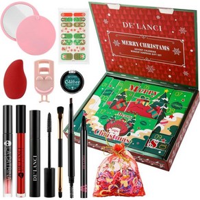 Makeup Advent Calendar 2024 DE'LANCI Christmas Surprise Makeup Gift Kit for Women 12 Days Christmas