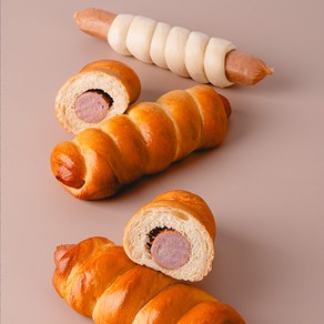 [카페노리] 냉동생지 - 킹롤롤 소세지빵 / 소시지, 1개, 170g