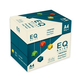 EQ BEIGE 이큐 베이지 80g 에이포 1박스 500매*5권 미색복사용지 미색용지, 2500매, A4