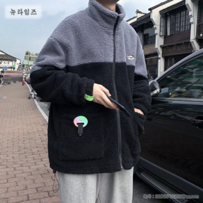 양털 후리스 빅포켓 집업 점퍼 오버핏 남자 여자 공용 커플 빅사이즈 플리스 M L XL 2XL 3XL 4XL 5XL