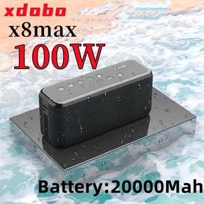 방수스피커 XDOBO X8 맥스 100W 초고출력 야외 휴대용 데스크탑 블루투스 모바일 충전 TWS 컴퓨터 서브우퍼