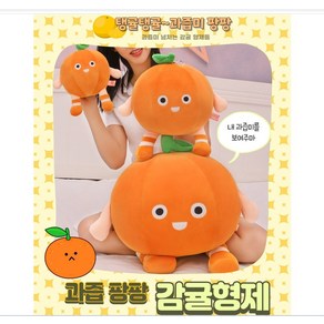 푹신한 대형인형 감귤쿠션 찰떡쿠션 귤인형 40cm, 옵션명, 1개