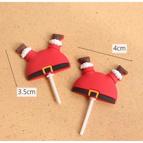 (2개)산타굴뚝토퍼 크리스마스 하우스케이크 굴뚝토퍼 성탄절