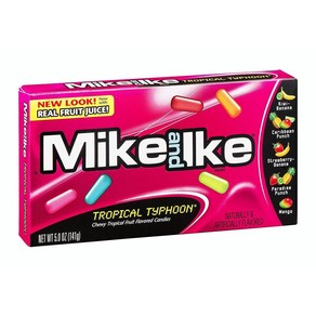 Mike & Ike Topical Typhoon Flavoed Candies 5oz Box (Pack of Mike & Ike 열대 태풍 맛 캔디 5온스 상자(12개 팩, 141g, 12개