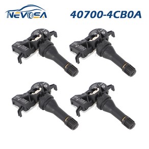 NEVOSA TPMS 센서 타이어 시스템 433 닛산 알메라 아테온 차치용 인피니티 QX50 르노 삼수 SM6 용 40700-4C, 4개