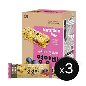 [엄마사랑] 아침이 든든한 영양바 3박스 (25g x 60개), 25g, 60개