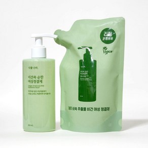 식물나라 비건쑥 마일드 약산성 여성청결제 리필기획 300mL, 300mL+300mL, 1개