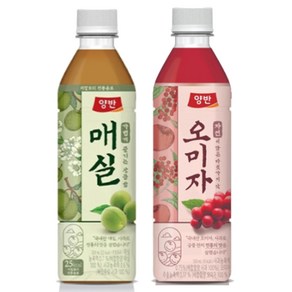 양반 오미자차 500ml 6입 + 매실차 500ml 6입, 1세트