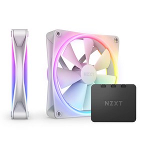 NZXT F120 RGB 듀오 트리플 팩 - 3 x 120mm 양면 팬RGB 컨트롤러 포함 u2013 개별적으로 주소 지정이 가능한 LED 20개 균형 잡힌 공기 및 정압 유체 동, [03] 120mm