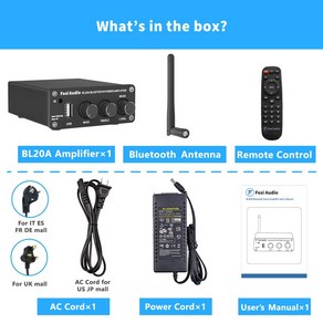 상단 오디오 BL20A Bluetooth TPA3116 사운드 전력 증폭기 2.1CH 100W 미니 HiFi 클래스 D 앰프 U 디스크, [01] With powe supply, 01 With powe supply