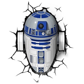 스타워즈 정품 R2D2 3D 데코라이트 FX 벽조명 벽등 인테리어 무드등