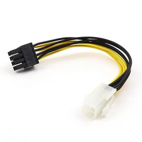 케이블 ATX 12V CPU 8 핀 암-듀얼 84 4 수 마더보드 전원 어댑터 Y-분배기 연장, [01] 0.2m, 1개
