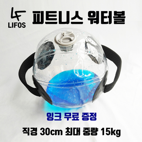 라이포스 트레이닝 워터볼 최대중량15kg 피트니스 아쿠아볼, 1개, 투명, 15kg