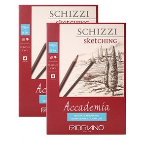 아카데미아 스케치용 스케치북 상단1면패드형 120g 50매 AC01, 148 x 210 mm(A5), 2개