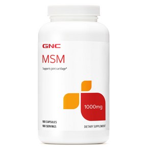 GNC MSM 1000mg 무설탕 캡슐, 180정, 1개