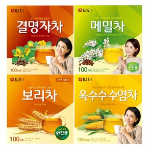 담터 침출차 티백 100T 4종(결명자차+보리차+옥수수수염차+메밀차) 총400T, 100개입, 1개, 1.5g