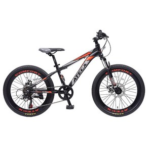 아텍스자전거 7단 알루미늄 MTB 자전거 미조립 컴포트 2200D, 블랙 + 레드, 1개