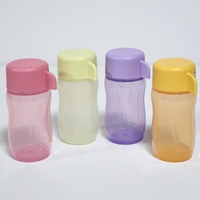 타파웨어 에코 보틀 미니 물병 90mlX4P 한모금 외출 어린이 물통 텀블러, 1세트