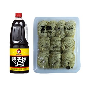 야끼소바 만들기 재료 세트 업소용 - 오타후쿠 야끼소바소스 2.2kg + 다마시이 고급 생 야키소바면 1.5kg 생라멘