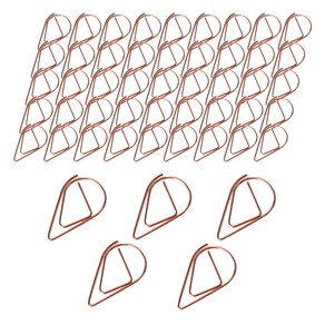 로맨틱노벰버 와이어 물방울 클립 50p 로즈 골드 페이퍼 크립