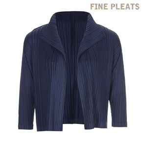 [FINE PLEATS] 피네 플리츠 7부 숏 가디건 네이비