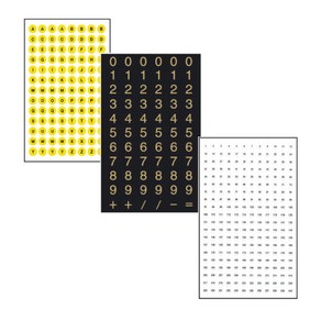 세모네모 견출지 레터링 문자스티커 (3팩묶음) 선택구매, 10-321-1, 골드숫자