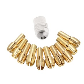 10pcs 놋쇠 드릴 척 척 콜렛 비트 로터리 도구 0.5-3.2mm 4.3mm 생크 Gold