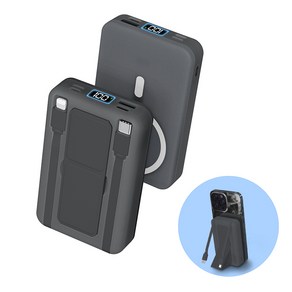 아우스힐 15W 무선충전 PD22.5W QC3.0 고속충전 일체형 맥세이프 호환 보조배터리 10000mAh
