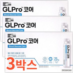 정관장 GLPo 지엘프로 코어 3박스 바나바잎 난소화성말토덱스트린 혈당조절관리에 도움, 3개