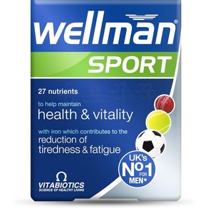 비타바이오틱스 웰맨 스포츠 Vitabiotics Wellman Spot 30정, 1개