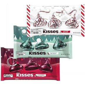 KISSES Chocolates - Chey Codial Mint Tuffle Ca KISSES 초콜릿 - 체리 코디얼 민트 트러플 사탕 지팡이 - 밀크 초콜릿 버라이어티, 3개