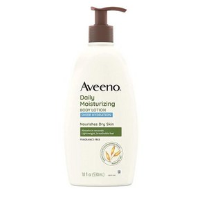 Aveeno 시어 하이드레이션 데일리 모이스처라이징 로션 18온스 건조한 피부에 가볍고 빠르게 흡수되는 무향, 1개, 530ml