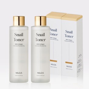 [엔수스] 스네일 토너 - 달팽이 성분 콜라겐 히알루론산 NSUUS, 2개, 200ml