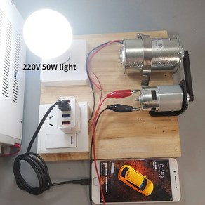 소형발전기 영구 자석 DC 모터 발전기 220V 50W 소형 세트 DIY 액세서리