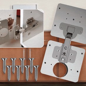 철물 싱크대 가구 경첩 수리 세트 미니 댐핑 댐퍼경첩 아웃도어 옷장 붙박이장 조용한 보강판셋트 경첩교환