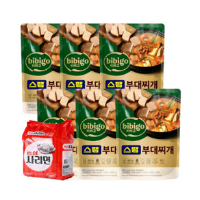 비비고 프리미엄 스팸 부대찌개 농심 사리면, 460g, 1개