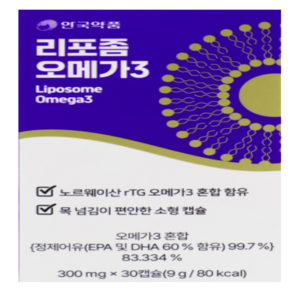 리포좀 오메가3 1000mg 30캡슐 (1개월분), 1개, 30정