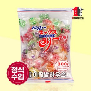 이찌방하우스 믹스젤리 5가지맛 한천 과일젤리 딸기 포도 일본젤리 수제간식, 300g, 1개