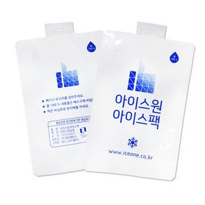 아이스원 엄지 수지없는 아이스팩 반제품 15x20cm 1000매 + 물주입기, 1개